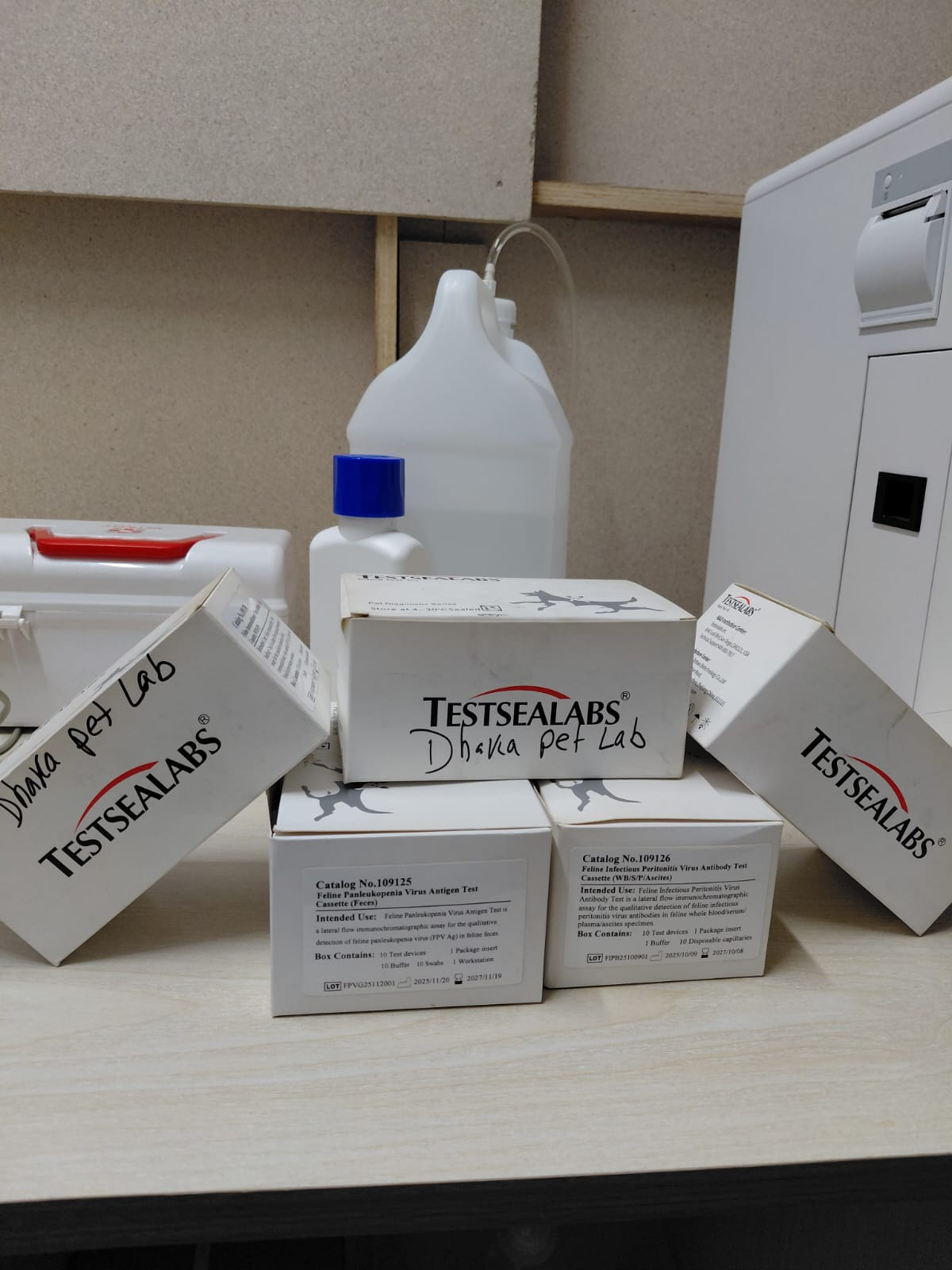 Veterinary rapid test resources at Dhaka PetLab