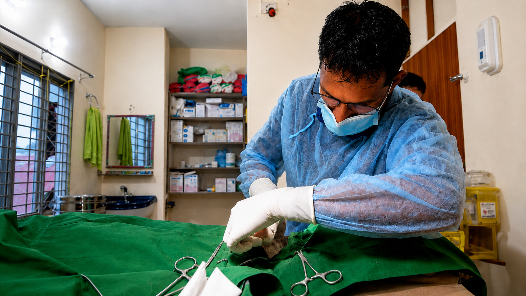 Veterinary procedure at Dhaka PetLab